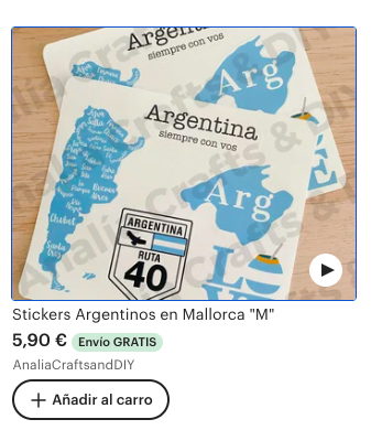 Pack de Calcos de Argentinos en Mallorca