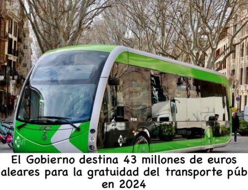 El Gobierno destina 43 millones de euros a Baleares para la gratuidad del transporte público en 2024