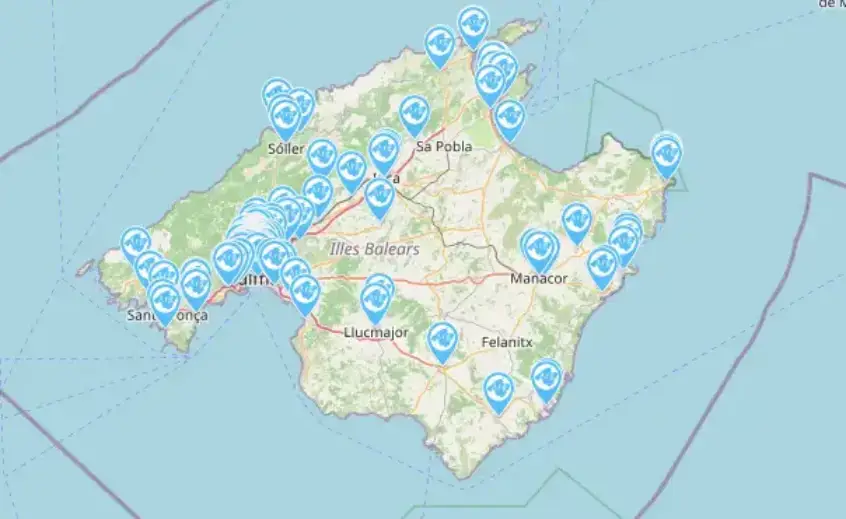 Mapa de Locales Argentinos en Mallorca